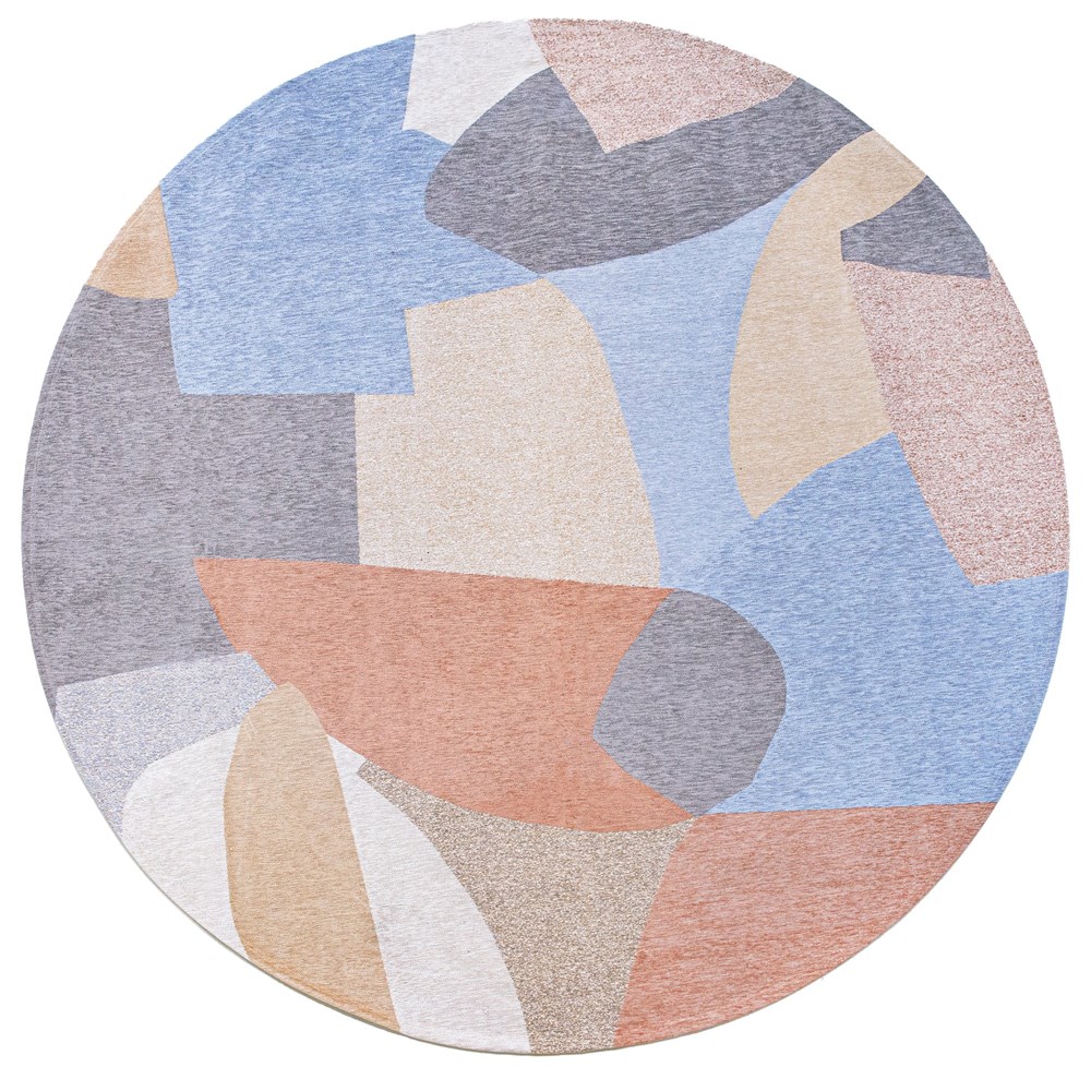 Louis De Poortere Designer Shapes Round Rugs in 9370 Secret